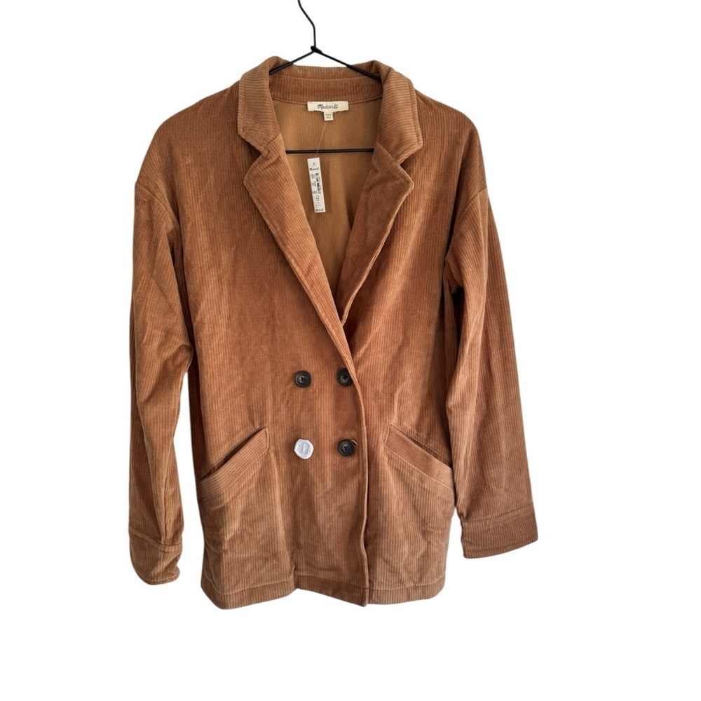 Madewell Knit Corduroy Redford Blazer XXS Brown Jacket - Picture 5 of 7